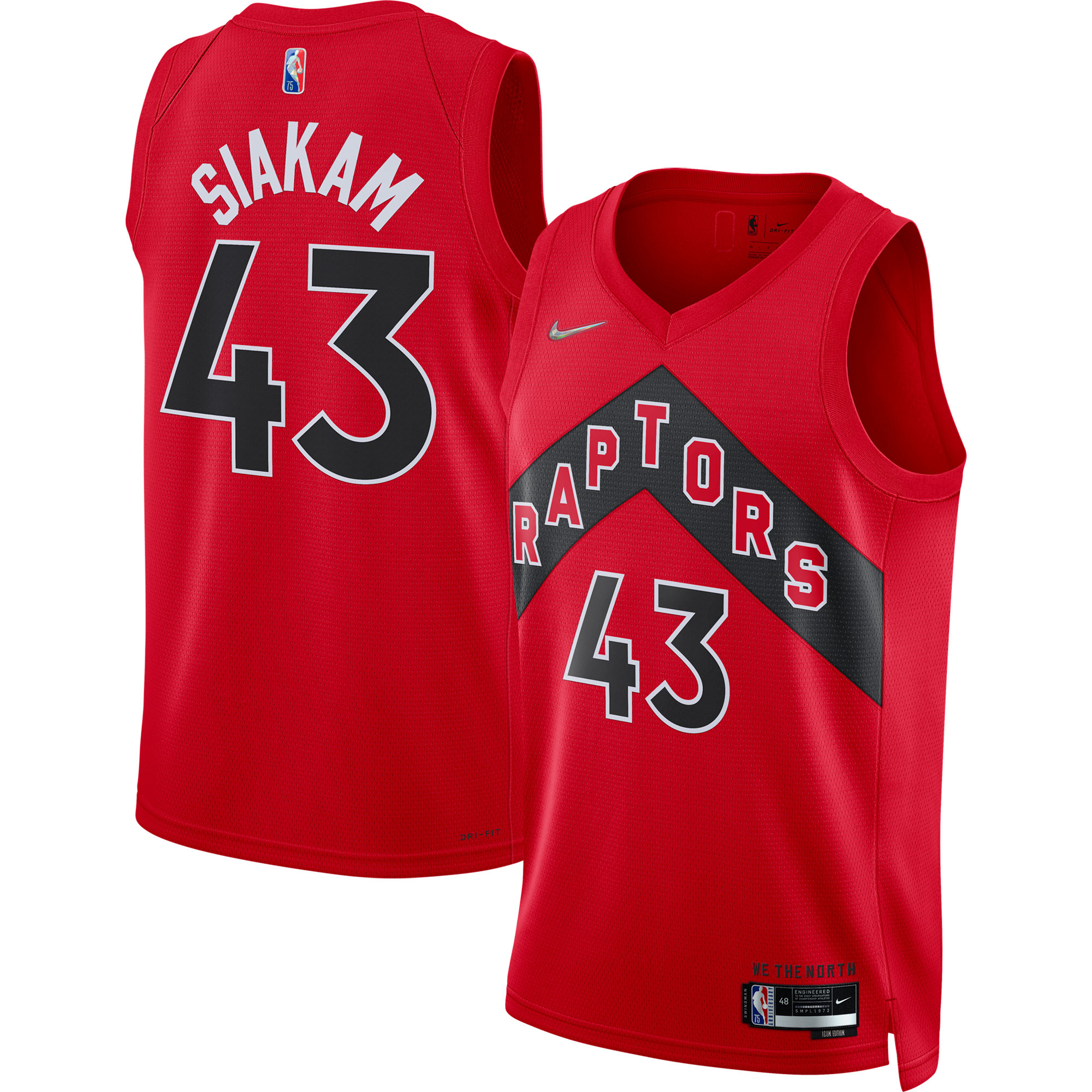 Pascal Siakam Toronto Raptors 2021/22 Diamond Swingman Basketball Jersey - Icon Edition - Red