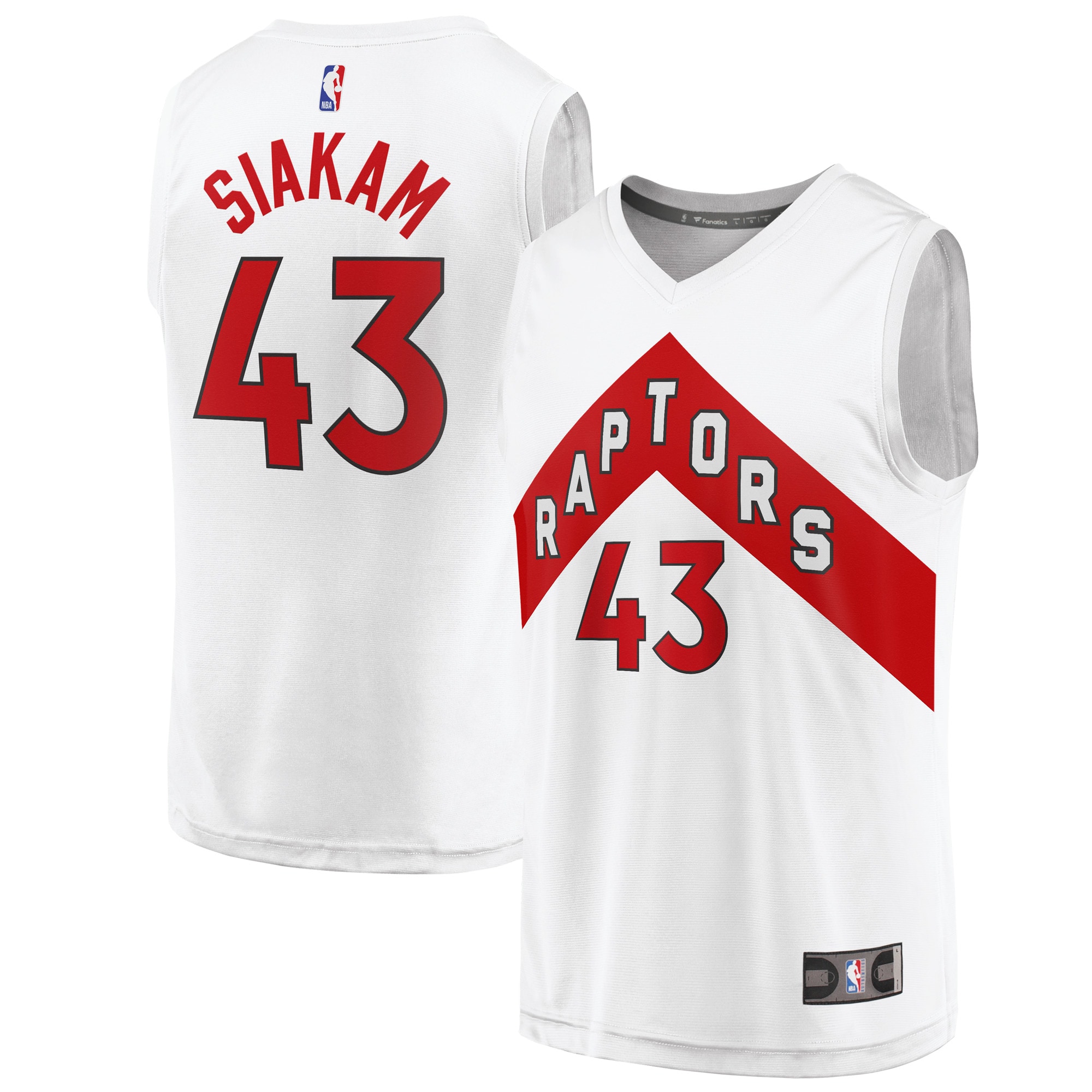 Pascal Siakam Toronto Raptors Fanatics Branded 2020/21 Fast Break Replica Player Basketball Jersey White - Association Edition
