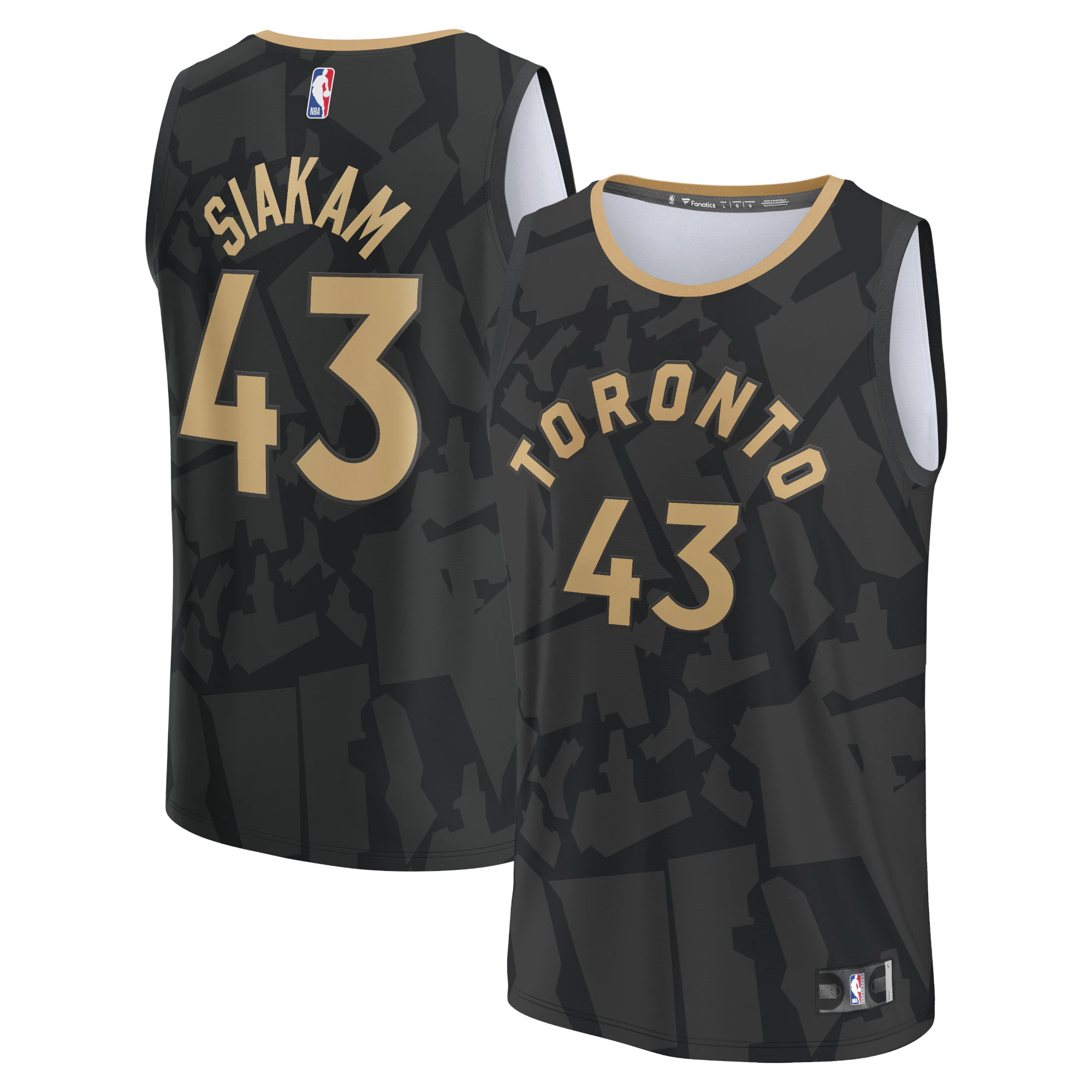 Pascal Siakam Toronto Raptors Fanatics Branded 2022/23 Fastbreak Basketball Jersey - City Edition - Black