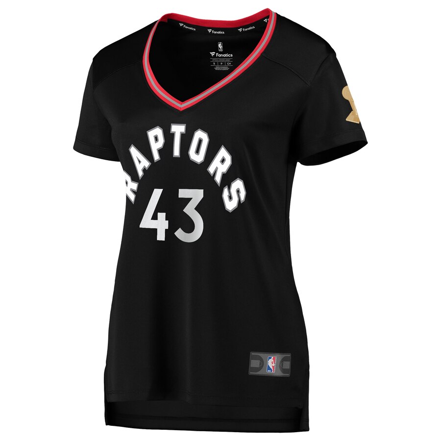 Alternative view of Pascal Siakam Toronto Raptors Fanatics Branded Women's 2019 Nba Finals Champions Fast Break Replica Player Basketball Jersey Black - Statement Edition