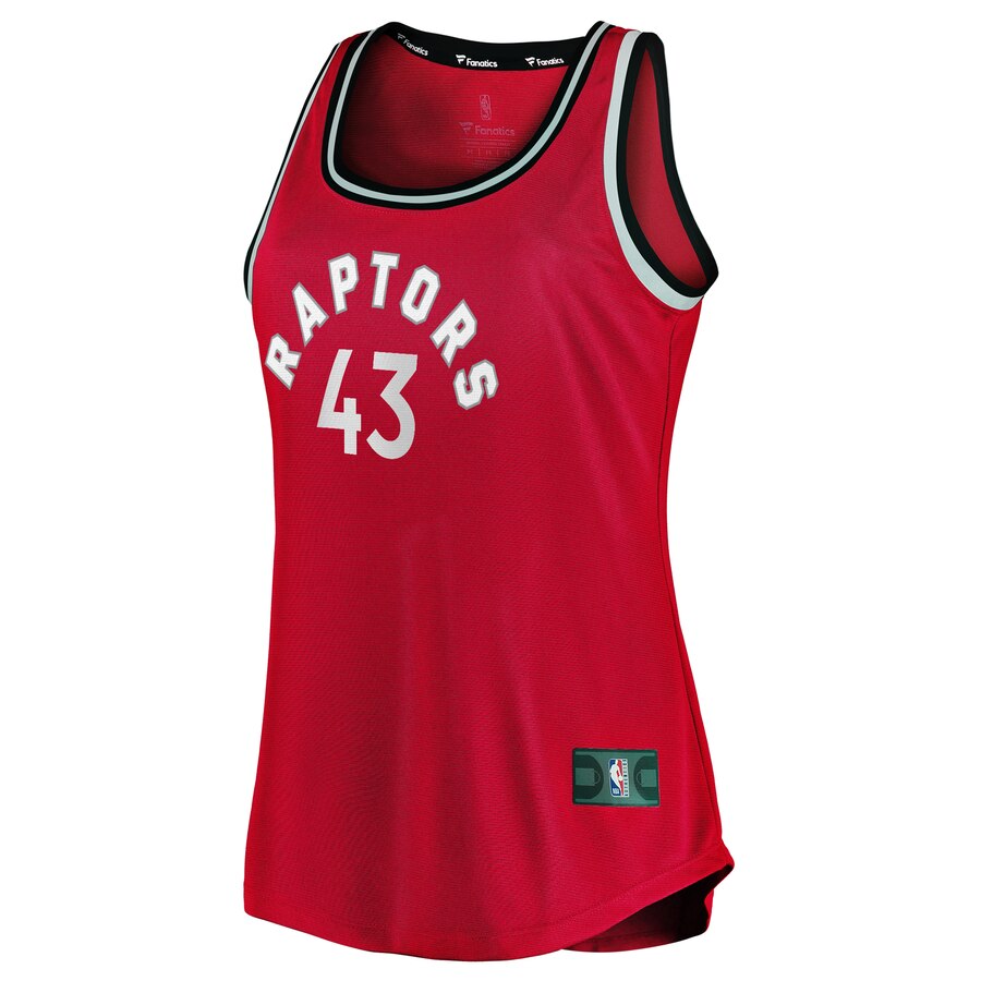 Alternative view of Pascal Siakam Toronto Raptors Fanatics Branded Women's 2019/20 Fast Break Team Tank Basketball Jersey - Icon Edition - Red