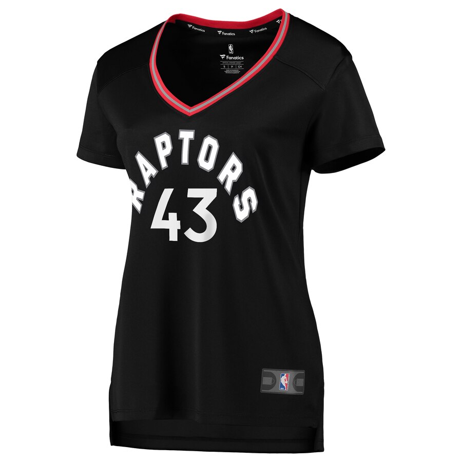 Alternative view of Pascal Siakam Toronto Raptors Fanatics Branded Women's Fast Break Replica Player Basketball Jersey - Statement Edition - Black
