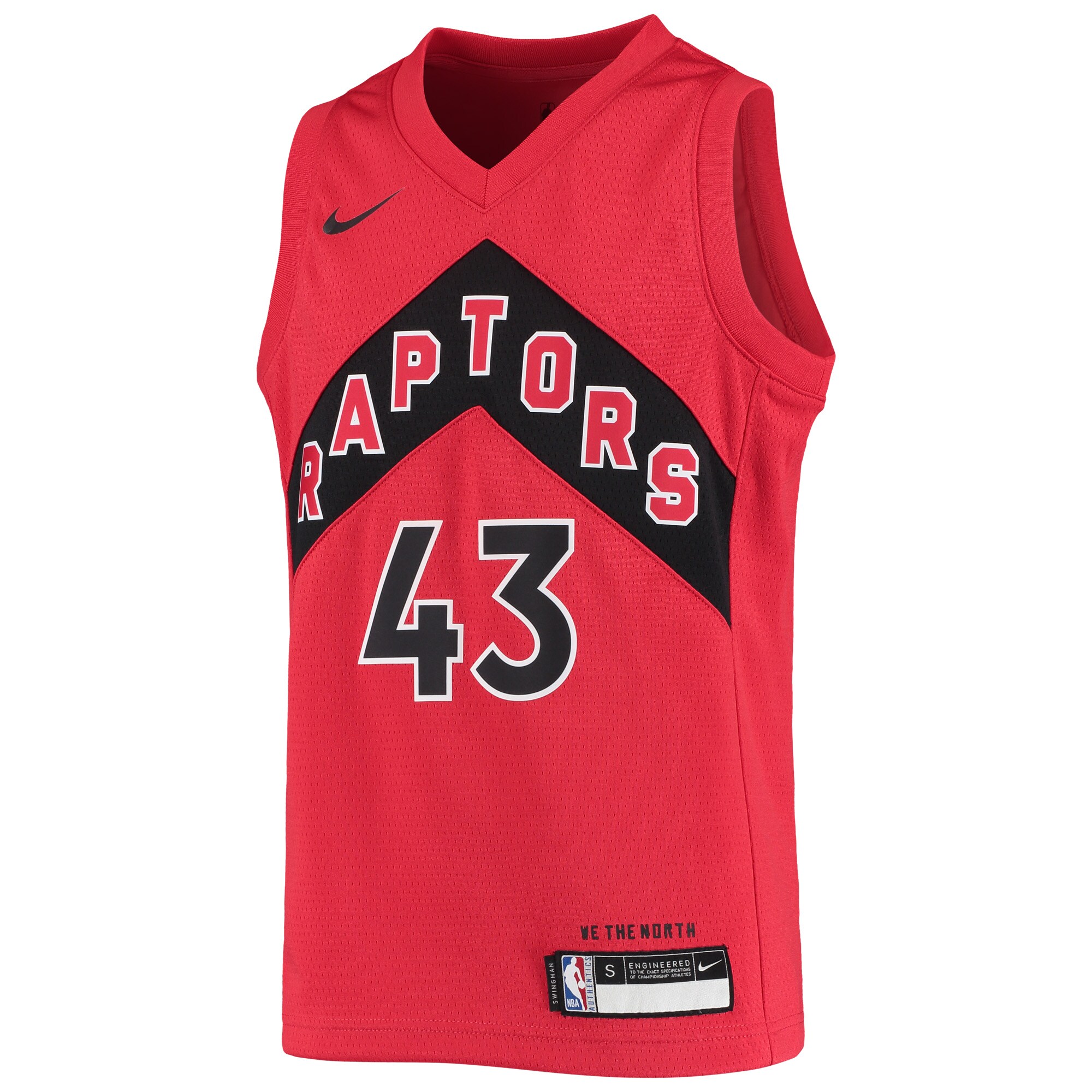 Alternative view of Pascal Siakam Toronto Raptors Youth Swingman Basketball Jersey – Icon Edition – Red