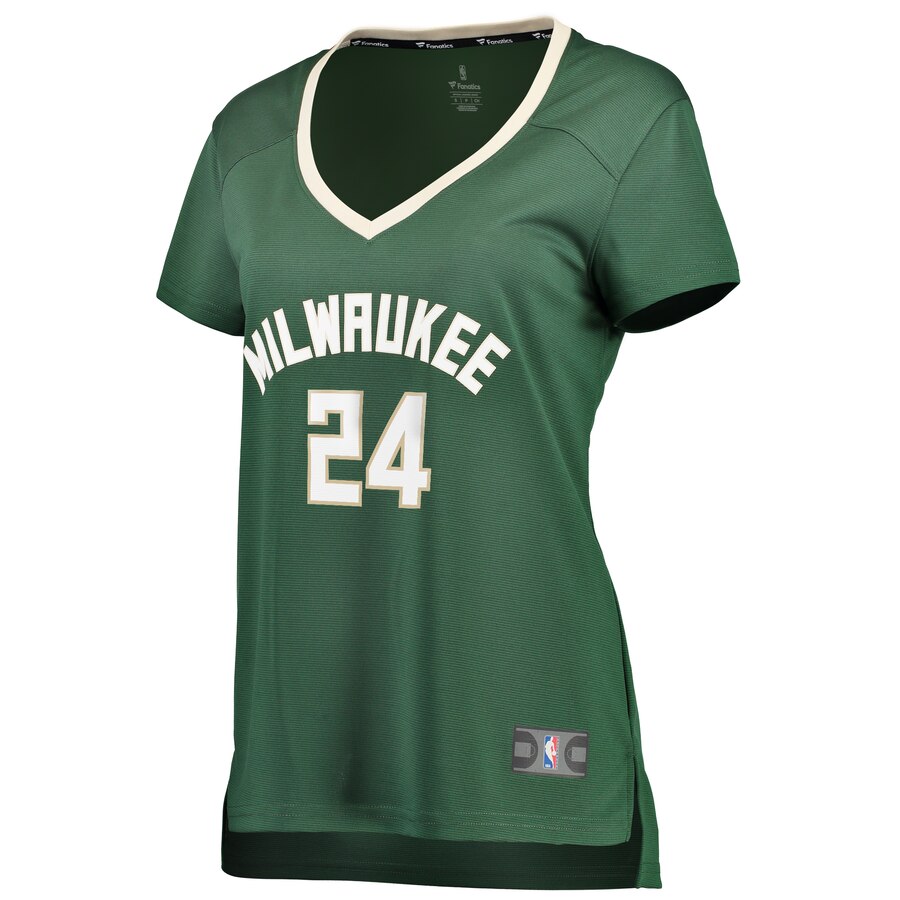 Alternative view of Pat Connaughton Milwaukee Bucks Fanatics Branded Women's Fast Break Replica Player Basketball Jersey - Icon Edition - Hunter Green