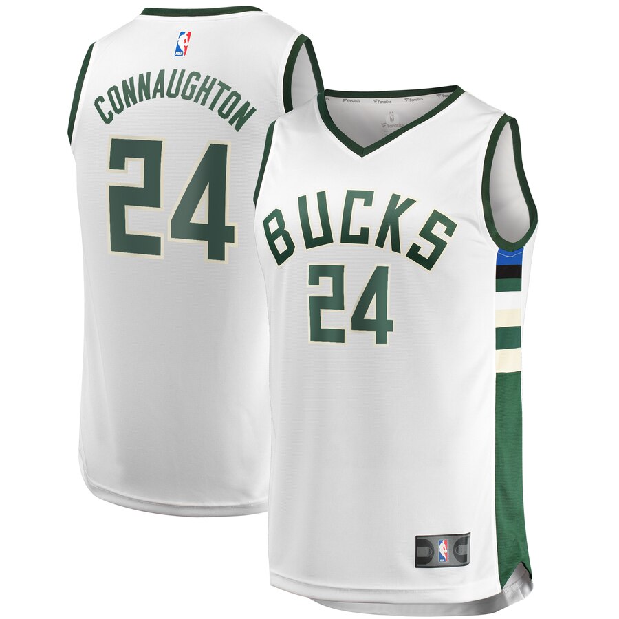 Pat Connaughton Milwaukee Bucks Fanatics Branded Youth Fast Break Replica Player Basketball Jersey - Association Edition - White