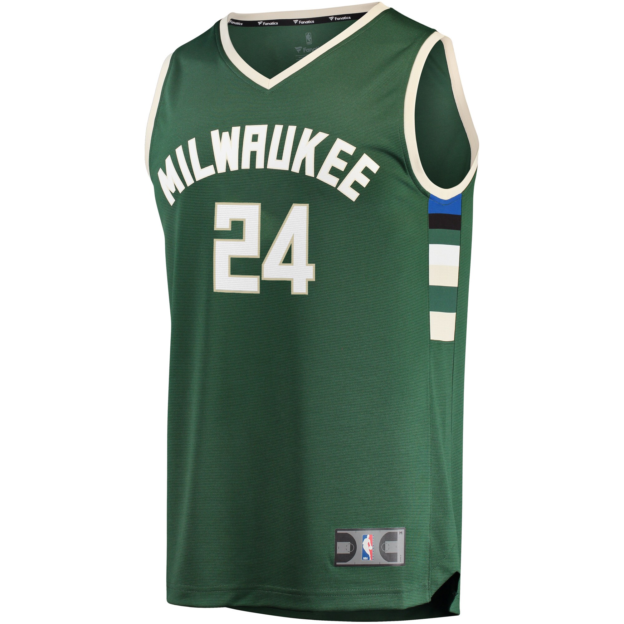 Alternative view of Pat Connaughton Milwaukee Bucks Fanatics Fast Break Replica Basketball Jersey - Icon Edition - Hunter Green