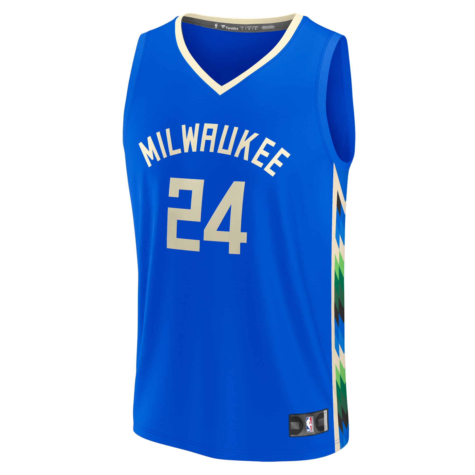 Alternative view of Pat Connaughton Milwaukee Bucks Fanatics Fastbreak Basketball Jersey - City Edition - Royal