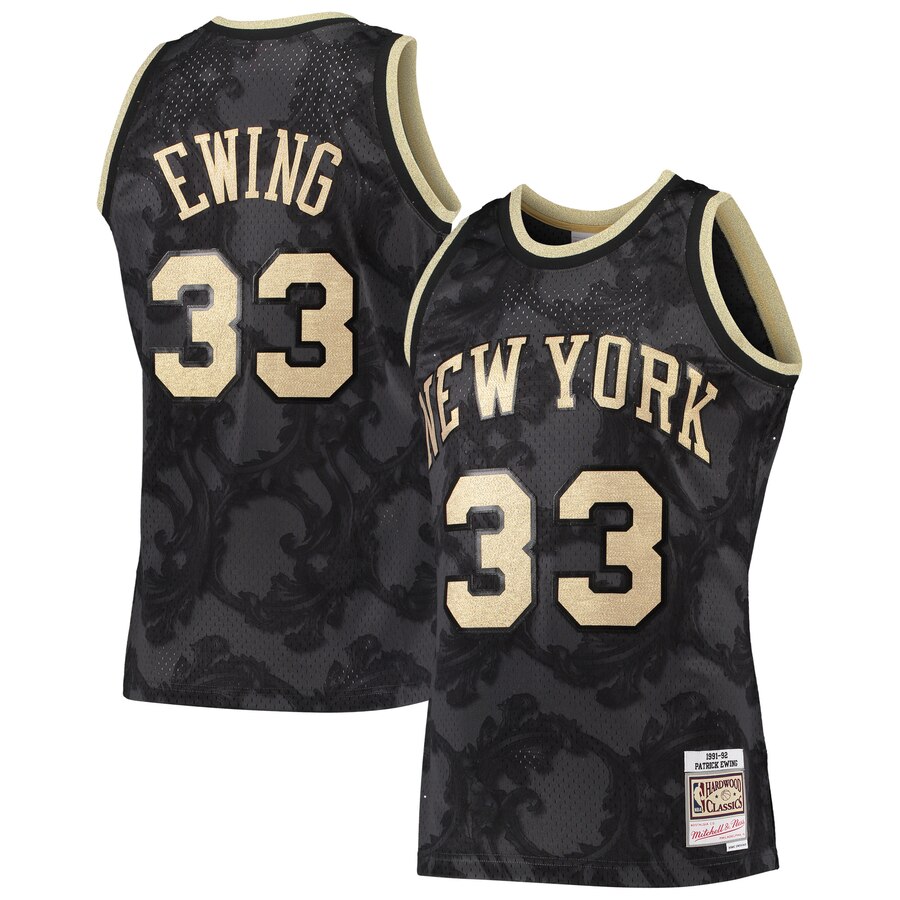 Patrick Ewing New York Knicks Mitchell & Ness 1991-92 Hardwood Classics Toile Swingman Basketball Jersey - Black
