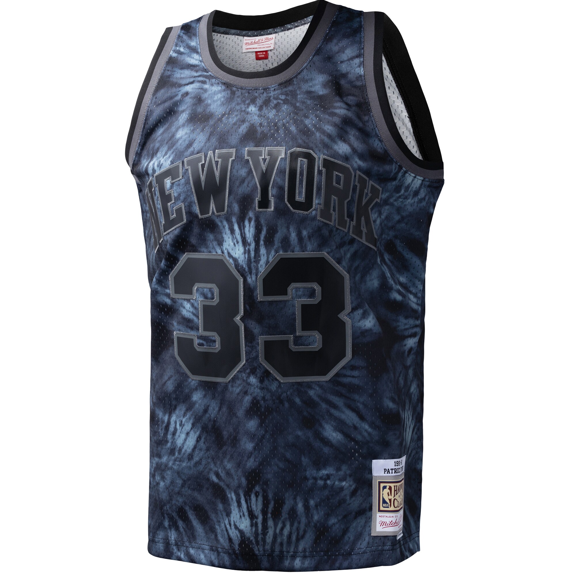 Alternative view of Patrick Ewing New York Knicks Mitchell & Ness Hardwood Classics 1991/92 Tie-dye Swingman Basketball Jersey - Black