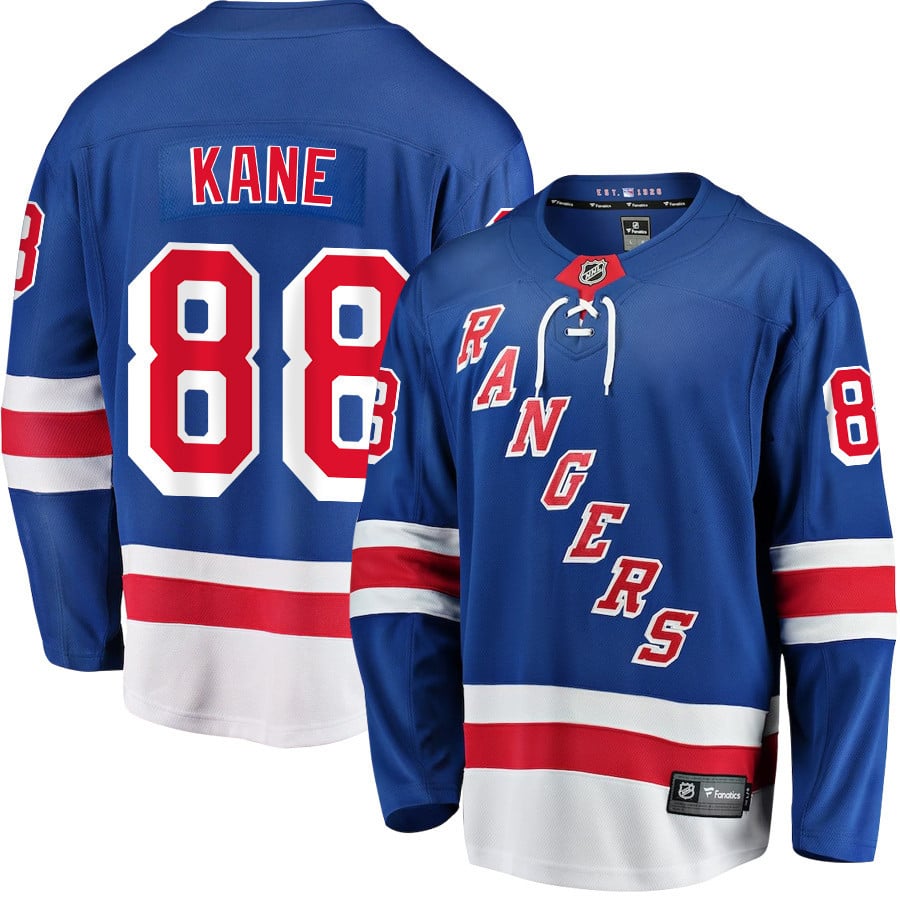 Patrick Kane 88 New York Rangers Home Breakaway Men Hockey Jersey - Blue - JS911 