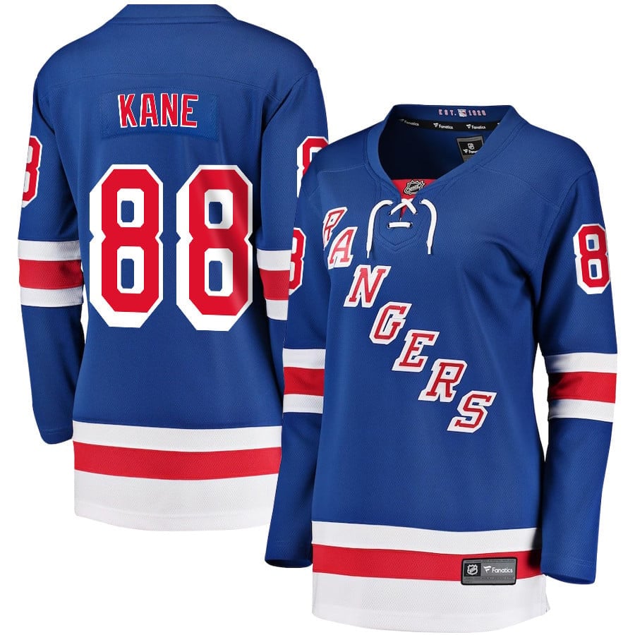Patrick Kane 88 New York Rangers Home Breakaway Women Hockey Jersey - Blue - JS901 