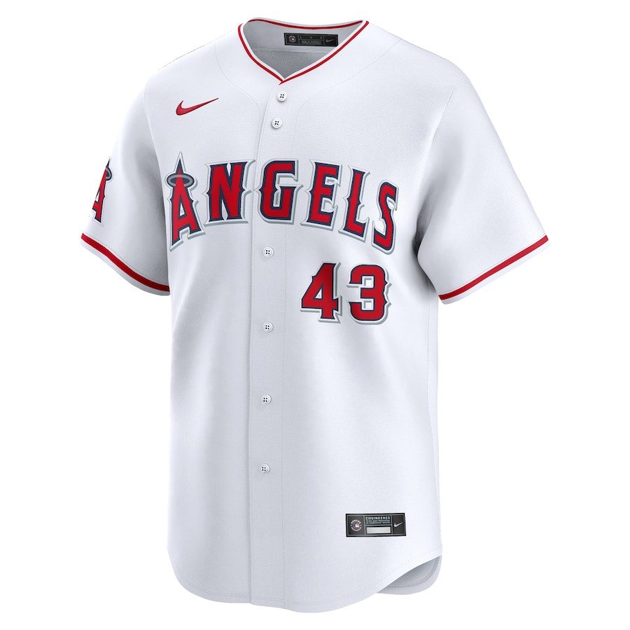 Alternative view of Patrick Sandoval 43 Los Angeles Angels Home Limited Player Men Baseball Jersey - White 