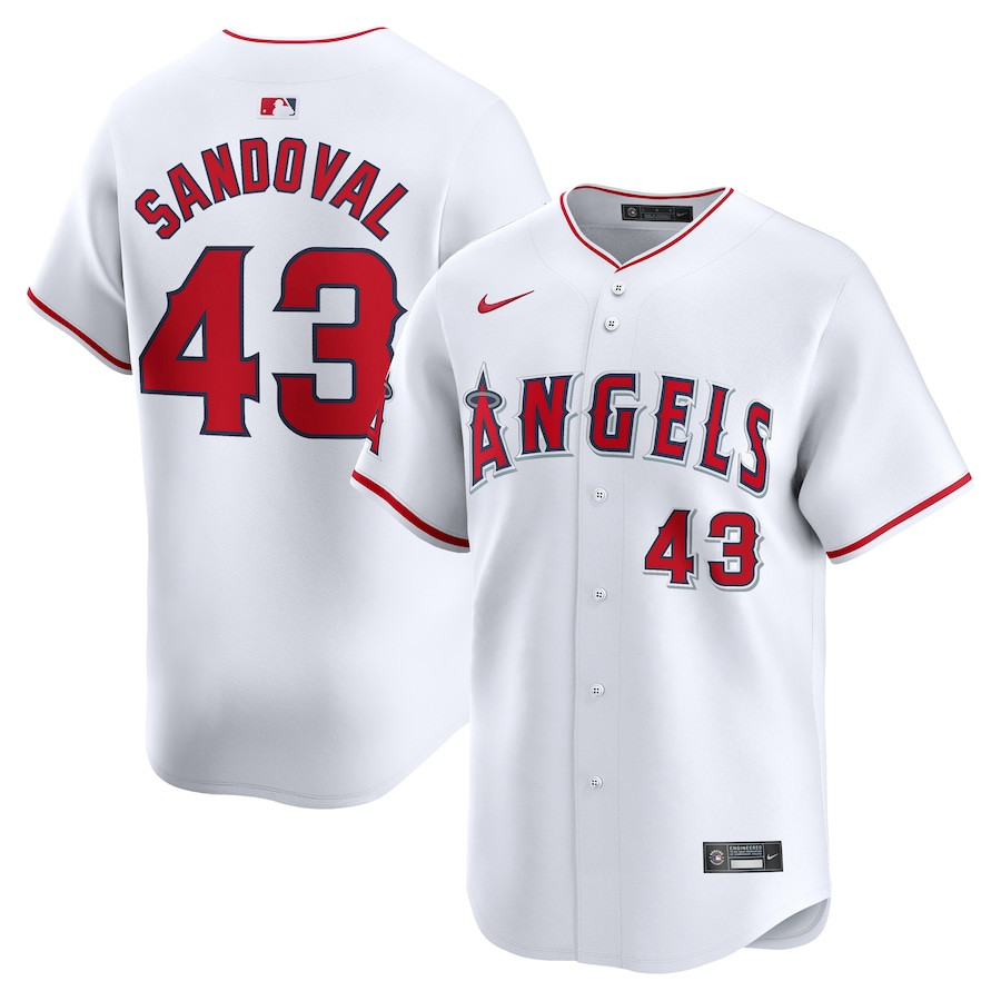 Patrick Sandoval 43 Los Angeles Angels Home Limited Player Men Baseball Jersey - White 
