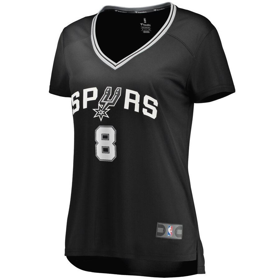 Alternative view of Patty Mills San Antonio Spurs Fanatics Branded Women's Fast Break Replica Player Basketball Jersey - Icon Edition - Black