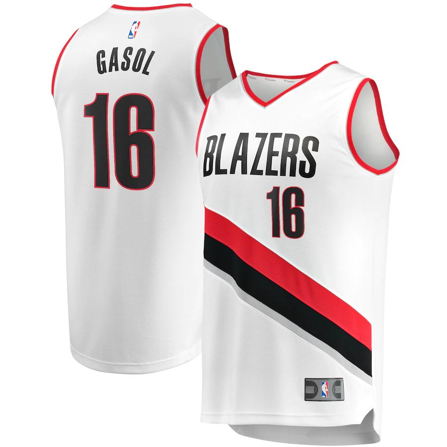 Pau Gasol Portland Trail Blazers Fanatics Branded Fast Break Player Basketball Jersey - Association Edition - White