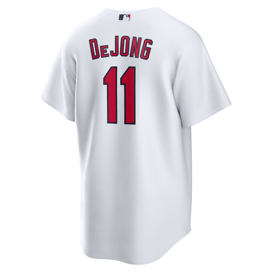 Alternative view of Paul DeJong 11 St. Louis Cardinals Home Men Baseball Jersey - White 