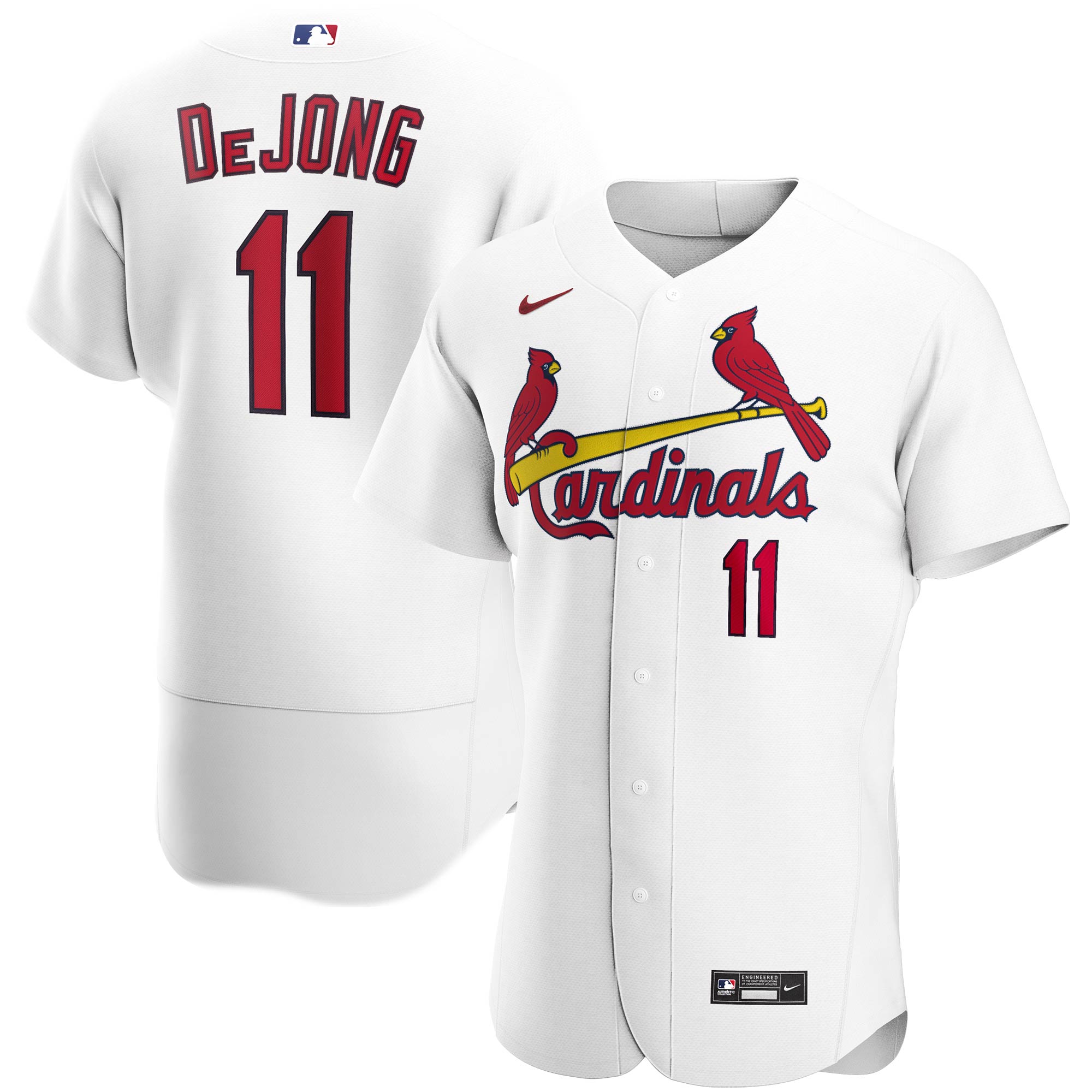Paul Dejong St. Louis Cardinals Home Authentic Player Baseball Jersey – White