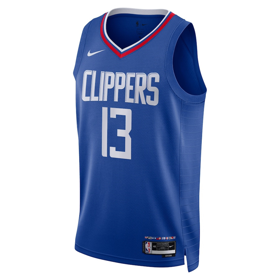 Alternative view of Paul George 13 Los Angeles Clippers Unisex Swingman Basketball Jersey - Icon Edition - Blue - JS345 