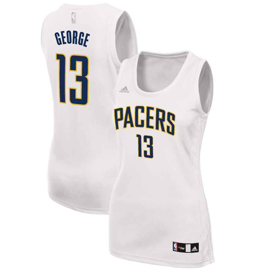 Paul George Indiana Pacers Adidas Women's Fashion Replica Basketball Jersey - White