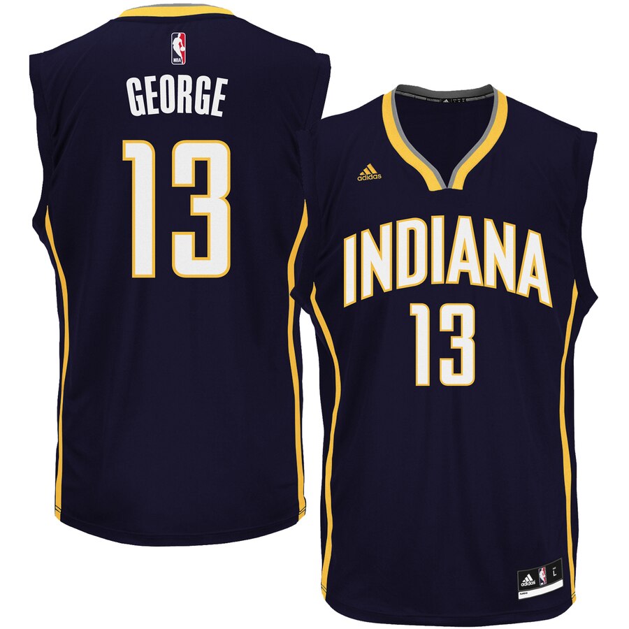 Paul George Indiana Pacers Adidas Youth Boy's Road Replica Basketball Jersey - Navy Blue