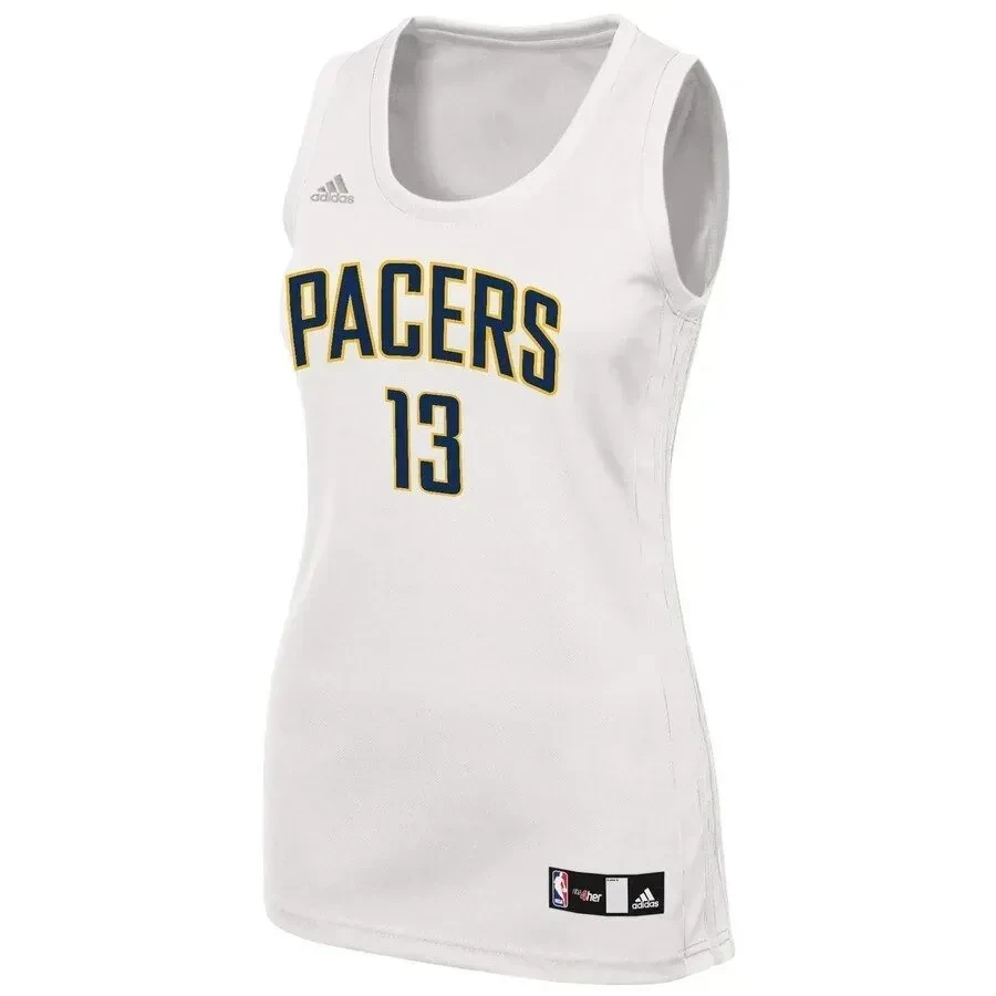 Alternative view of Paul George Indiana Pacers Women's Fashion Basketball Jersey - White - JS721 