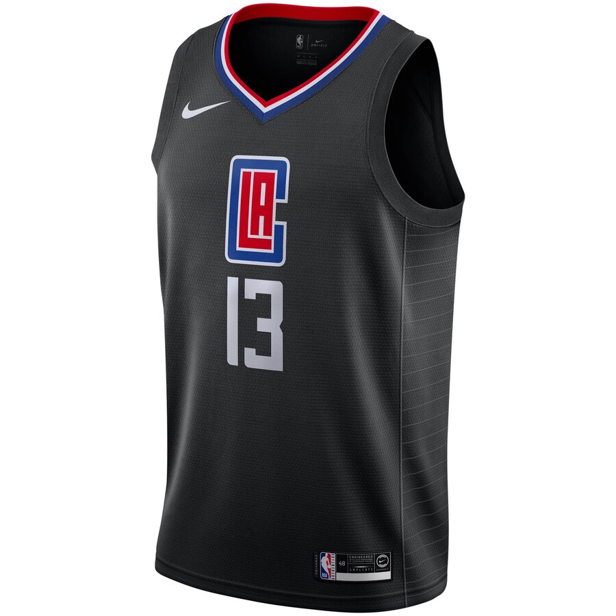 Alternative view of Paul George La Clippers 2019/2020 Swingman Basketball Jersey - Statement Edition - Black