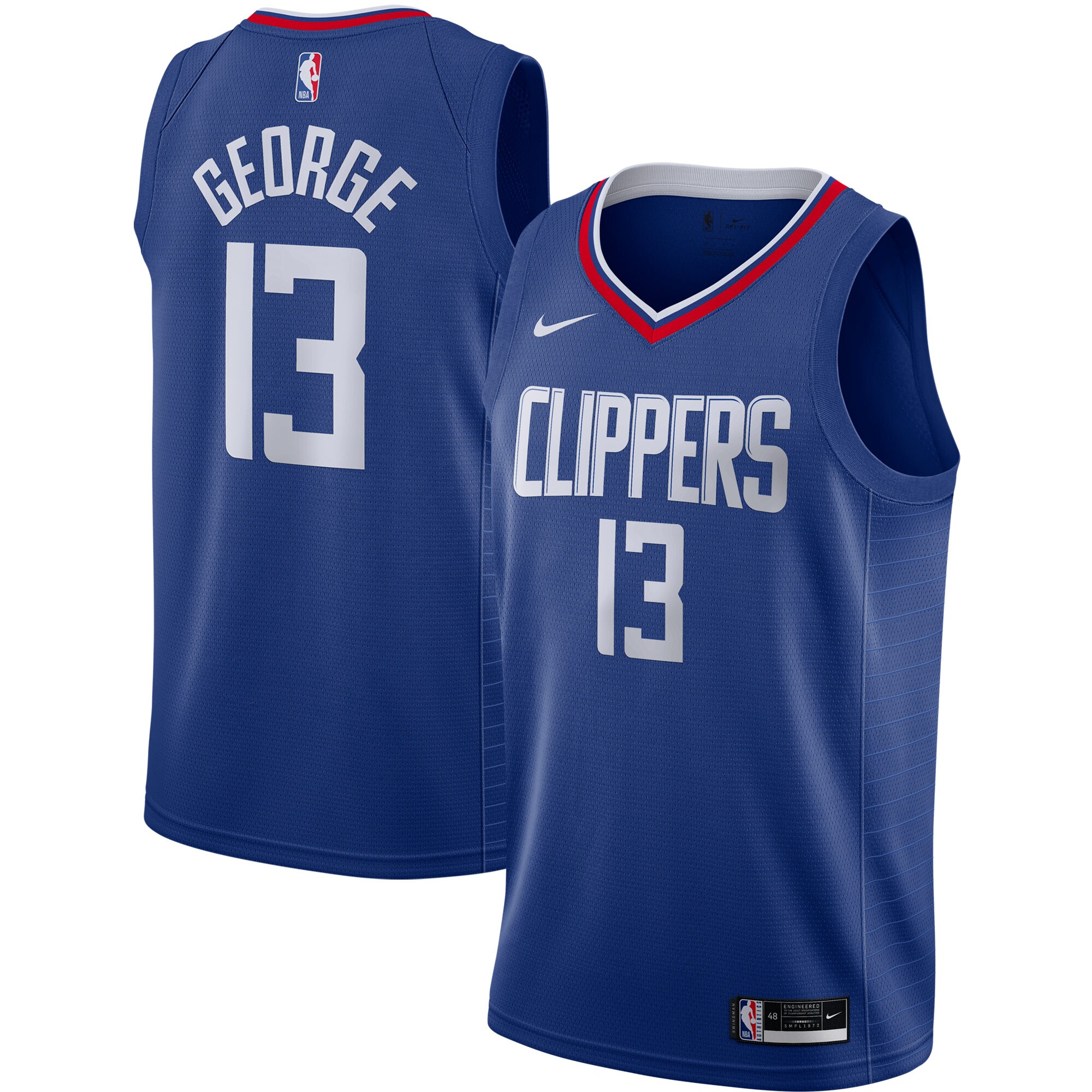 Paul George La Clippers 2020/21 Swingman Basketball Jersey - Royal - Icon Edition