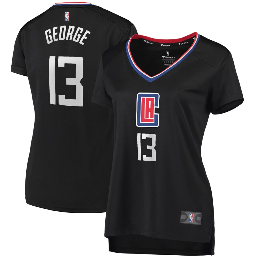 Paul George La Clippers Fanatics Branded Women's Fast Break Player Basketball Jersey - Statement Edition - Black
