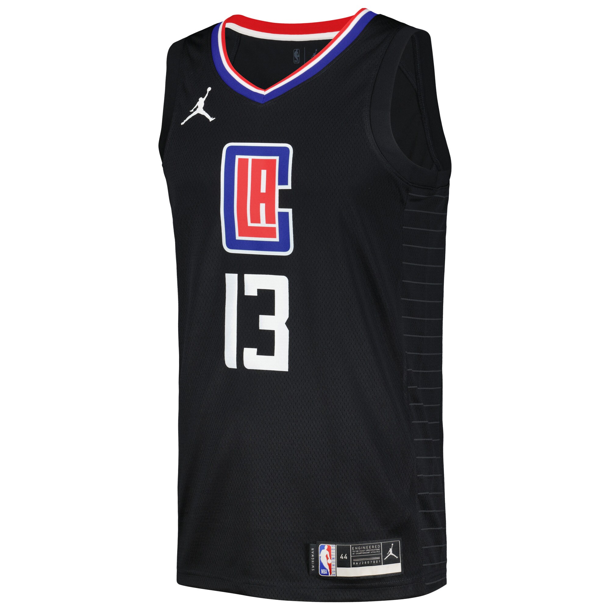 Alternative view of Paul George La Clippers Jordan Brand Swingman Player Basketball Jersey - Statement Edition - Black