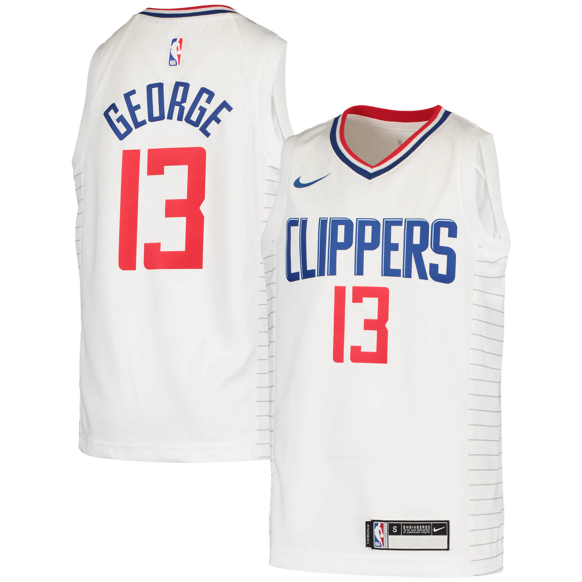 Paul George La Clippers Youth 2020/21 Swingman Basketball Jersey – Association Edition – White