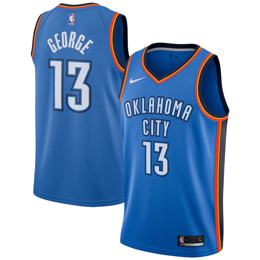 Paul George Oklahoma City Thunder Swingman Basketball Jersey - Icon Edition - Blue