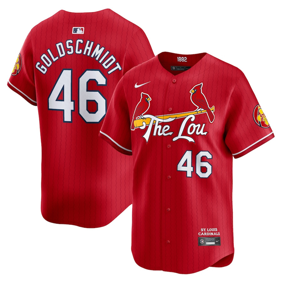 Paul Goldschmidt 46 St. Louis Cardinals 2024 City Connect Limited Men Baseball Jersey - Red 