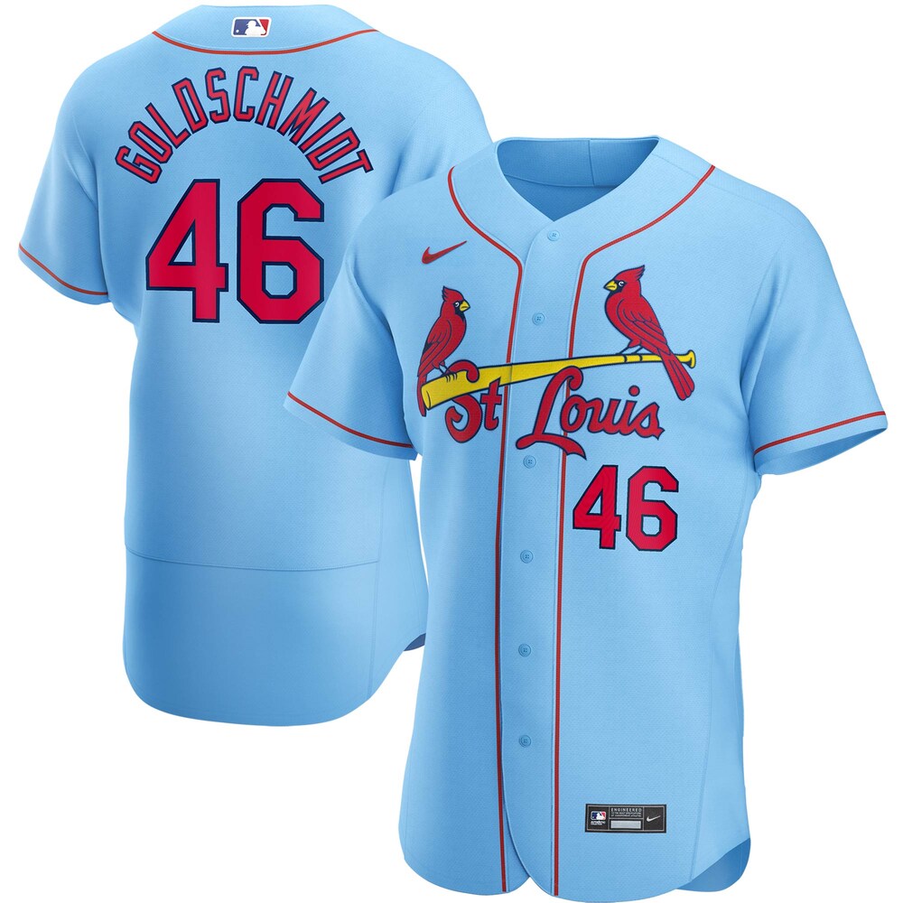 Paul Goldschmidt St. Louis Cardinals Alternate 2020 Player Baseball Jersey - Light Blue