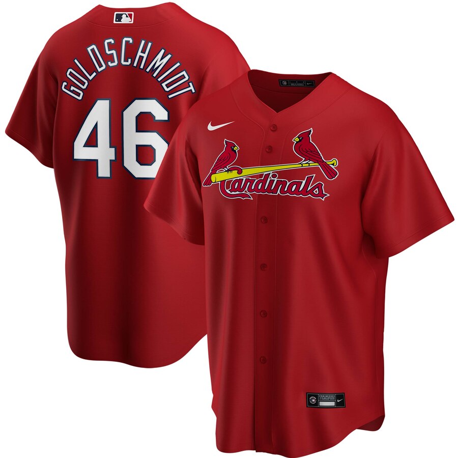 Paul Goldschmidt St. Louis Cardinals Alternate 2020 Replica Player Baseball Jersey ÃƒÂ¢Ã¢â€šÂ¬Ã¢â‚¬Å“ Red