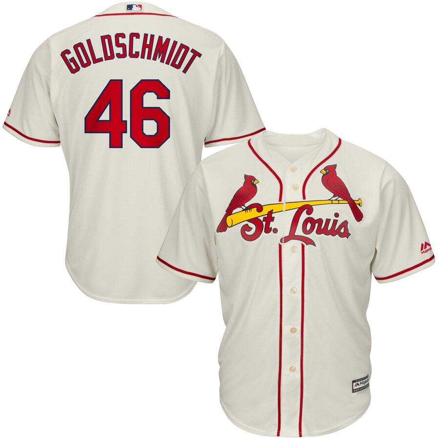 Paul Goldschmidt St. Louis Cardinals Majestic Alternate Official Cool Base Player Baseball Jersey – Cream