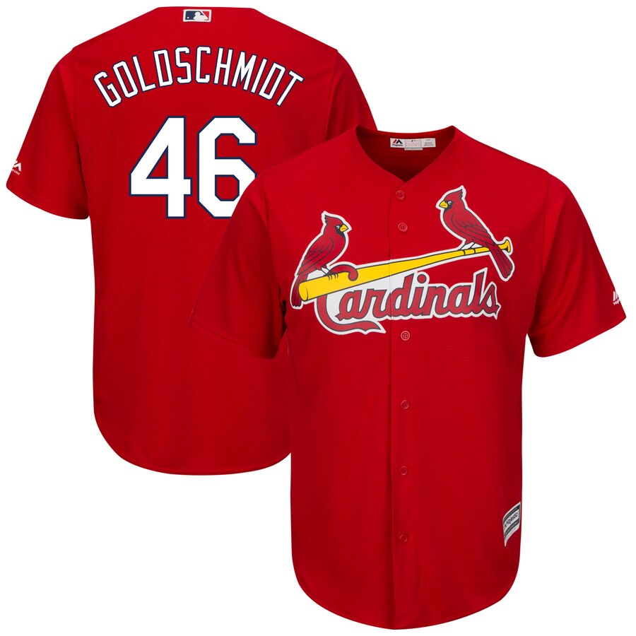 Paul Goldschmidt St. Louis Cardinals Majestic Alternate Official Cool Base Player Baseball Jersey – Scarlet