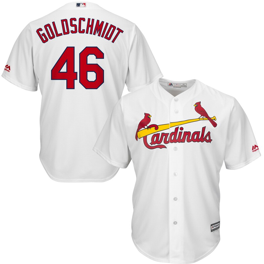 Paul Goldschmidt St. Louis Cardinals Majestic Home Official Cool Base Player Baseball Jersey – White