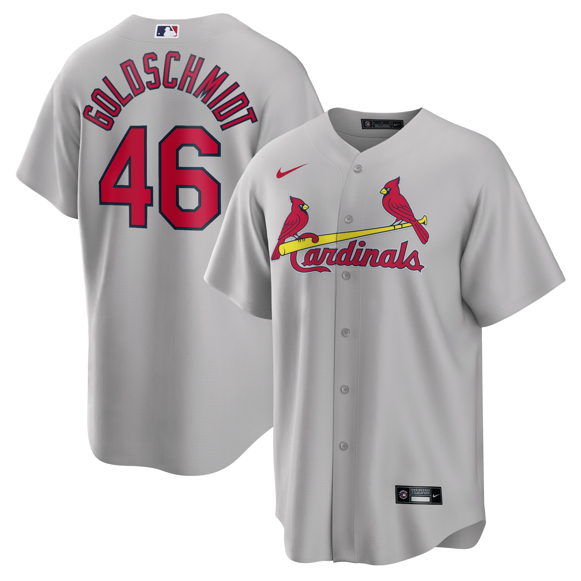 Paul Goldschmidt St. Louis Cardinals Road Replica Player Name Baseball Jersey – Gray