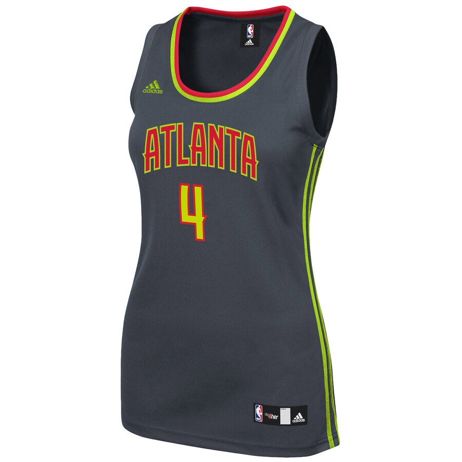 Alternative view of Paul Millsap Atlanta Hawks Adidas Women's Road Replica Basketball Jersey - Charcoal
