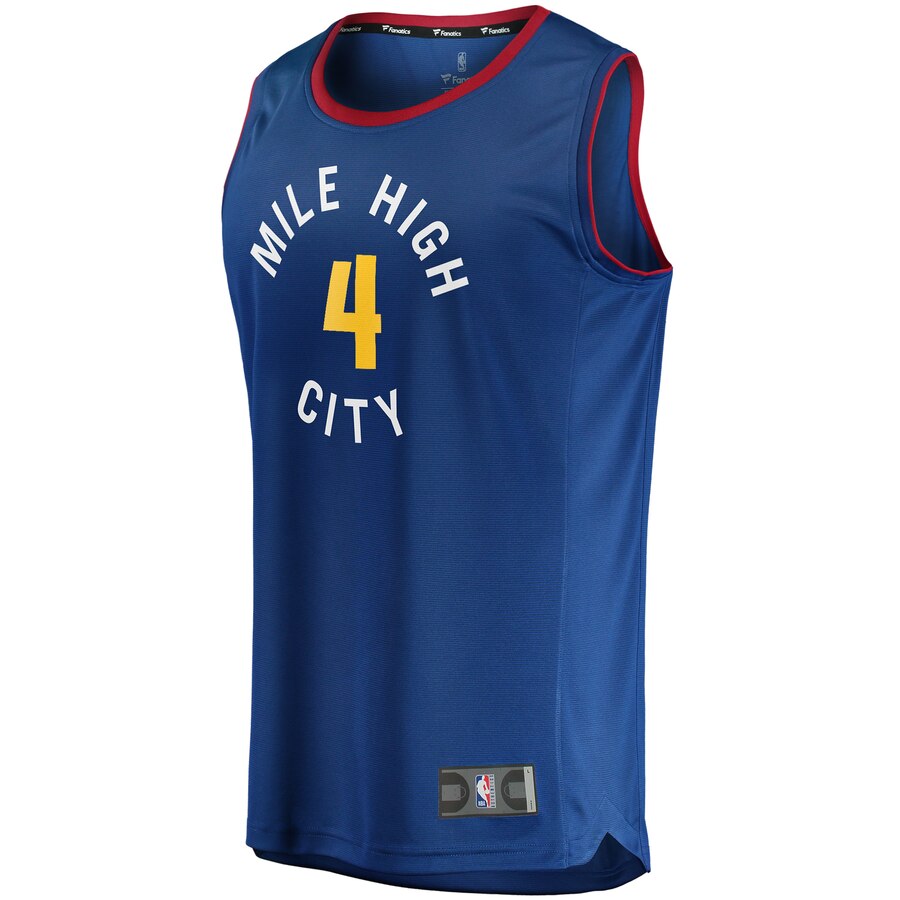 Alternative view of Paul Millsap Denver Nuggets Fanatics Branded Fast Break Player Basketball Jersey - Statement Edition - Blue