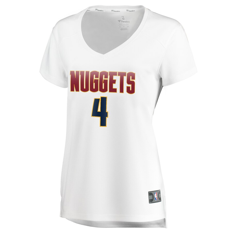 Alternative view of Paul Millsap Denver Nuggets Fanatics Branded Women's Fast Break Player Basketball Jersey - Association Edition - White