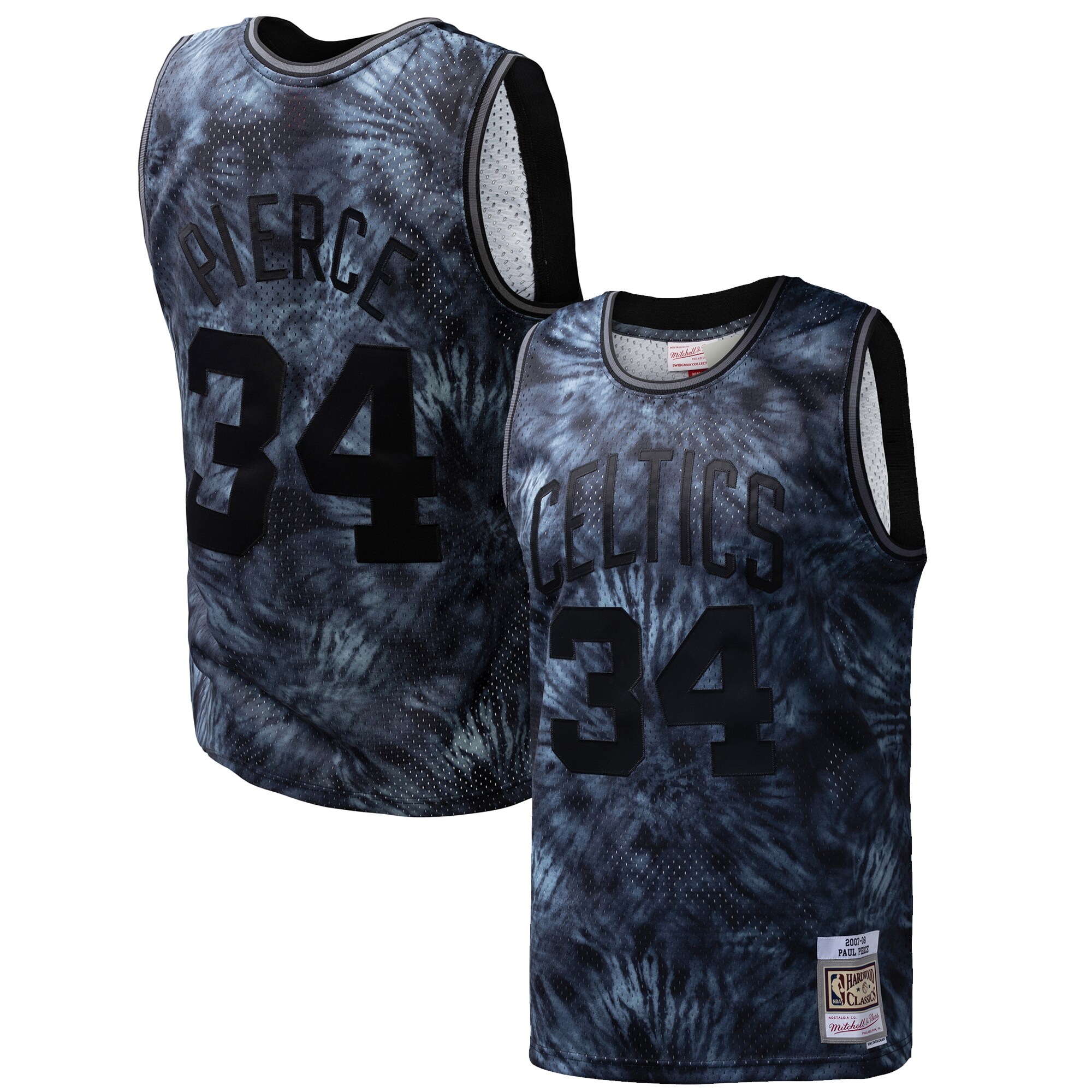 Alternative view of Paul Pierce Boston Celtics Mitchell & Ness Hardwood Classics 2007/08 Tie-dye Swingman Basketball Jersey - Black