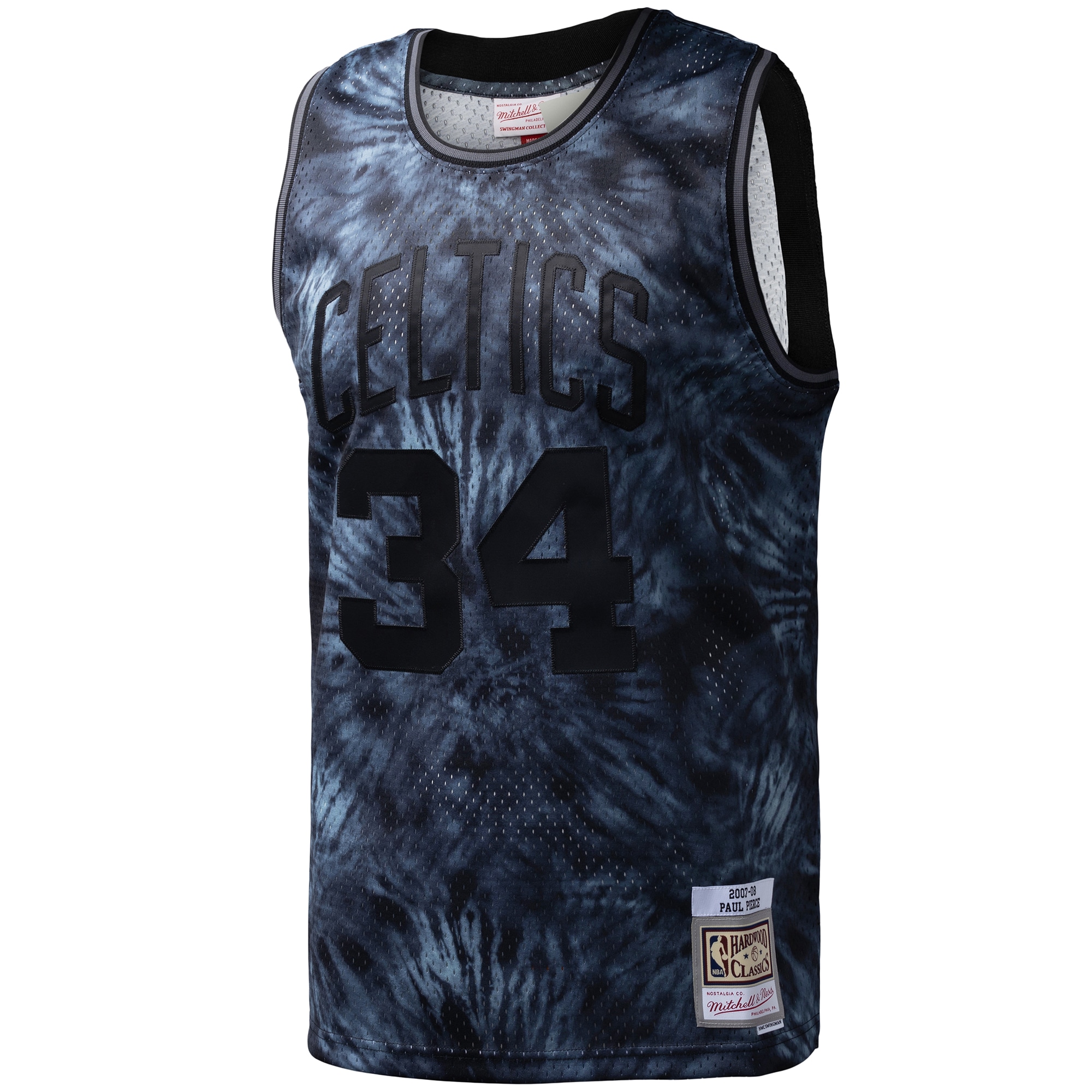 Alternative view of Paul Pierce Boston Celtics Mitchell & Ness Hardwood Classics 2007/08 Tie-dye Swingman Basketball Jersey - Black