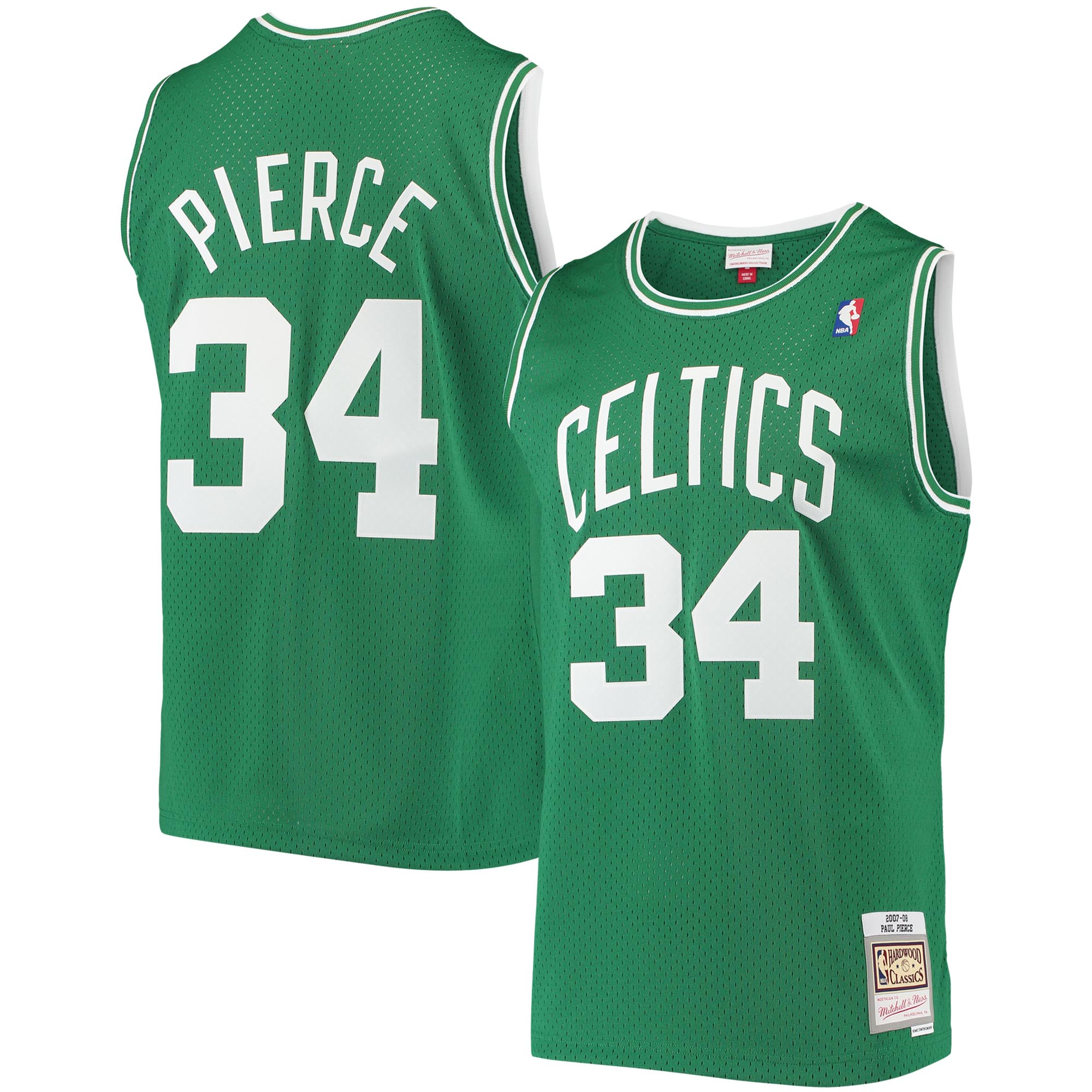 Paul Pierce Boston Celtics Mitchell & Ness Hardwood Classics Swingman Basketball Jersey - Kelly Green