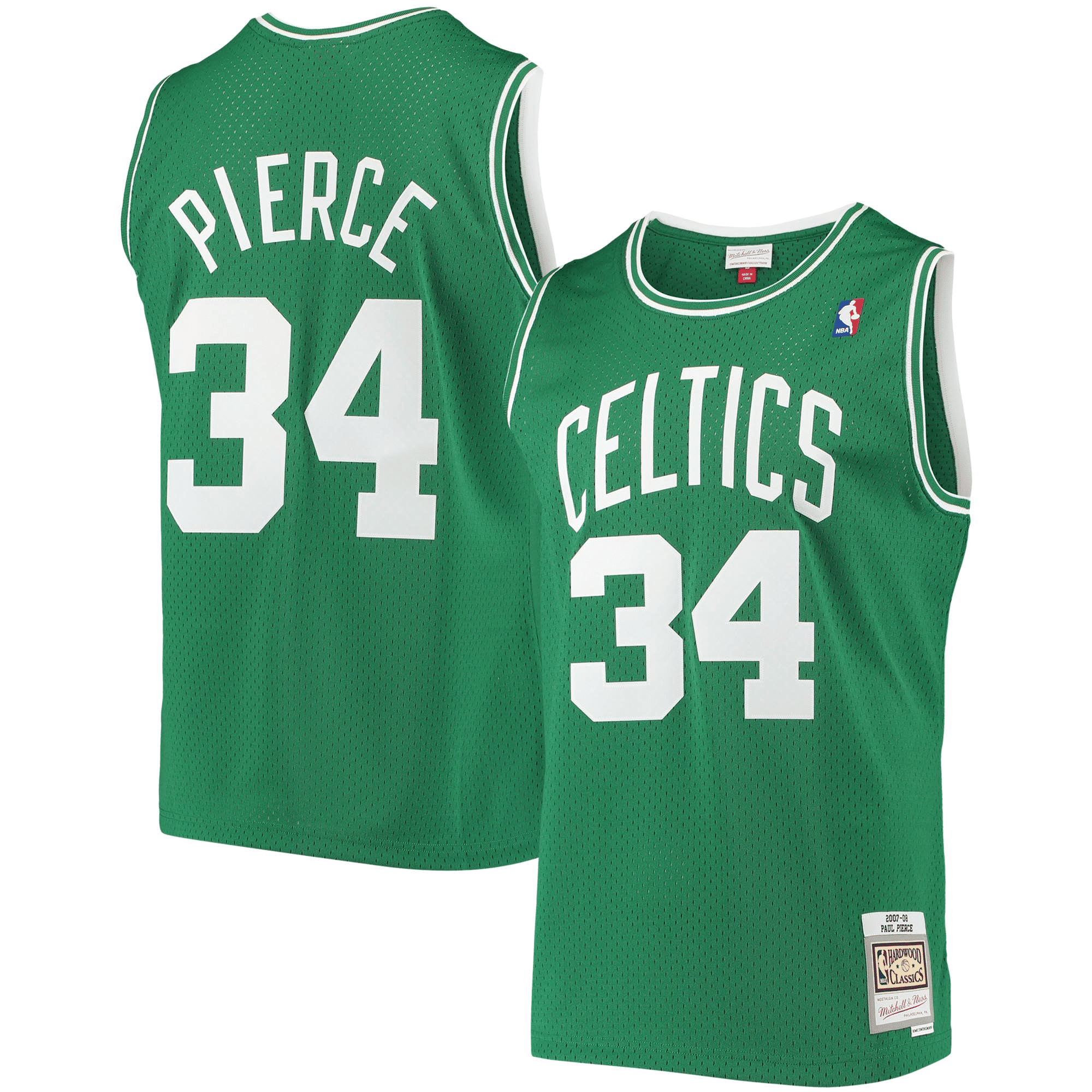 Paul Pierce Boston Celtics Mitchell & Ness 2007-08 Hardwood Classics Swingman Basketball Jersey - Kelly Green Basketball Jersey - JS514 