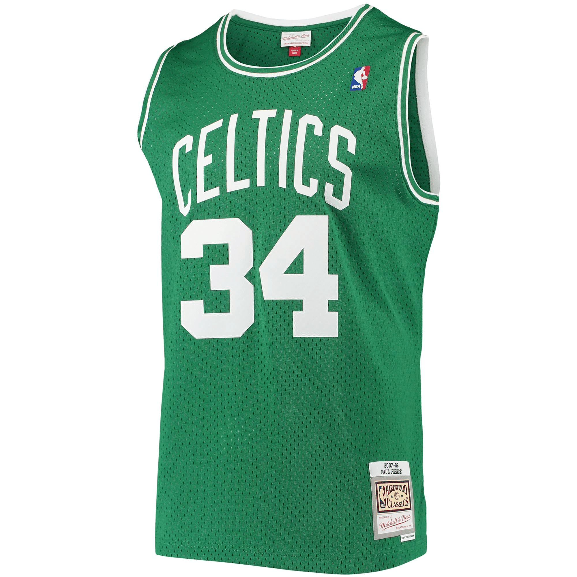Alternative view of Paul Pierce Boston Celtics Mitchell & Ness 2007-08 Hardwood Classics Swingman Basketball Jersey - Kelly Green Basketball Jersey - JS514