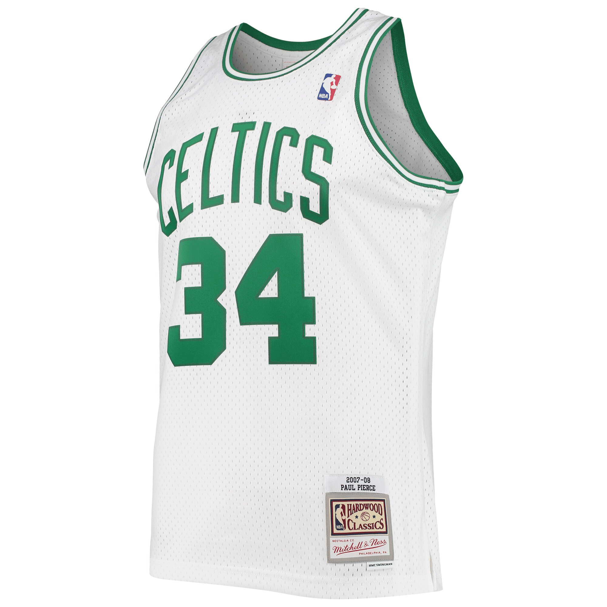 Alternative view of Paul Pierce Boston Celtics Mitchell & Ness 2007-08 Hardwood Classics Swingman Basketball Jersey - White Basketball Jersey - JS685