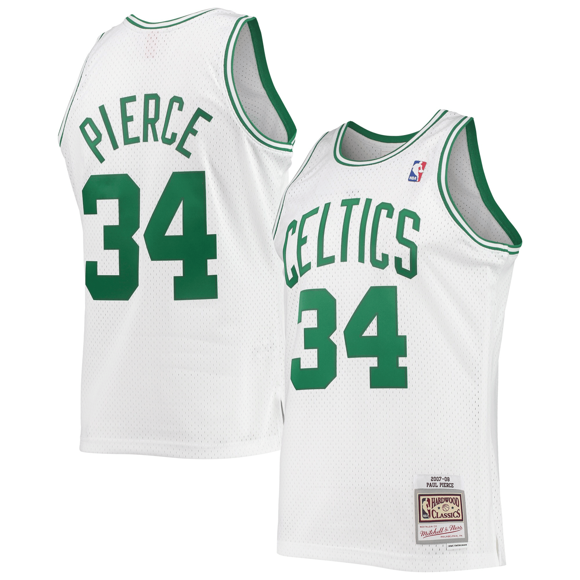 Paul Pierce Boston Celtics Mitchell & Ness 2007-08 Hardwood Classics Swingman Basketball Jersey - White Basketball Jersey - JS685 