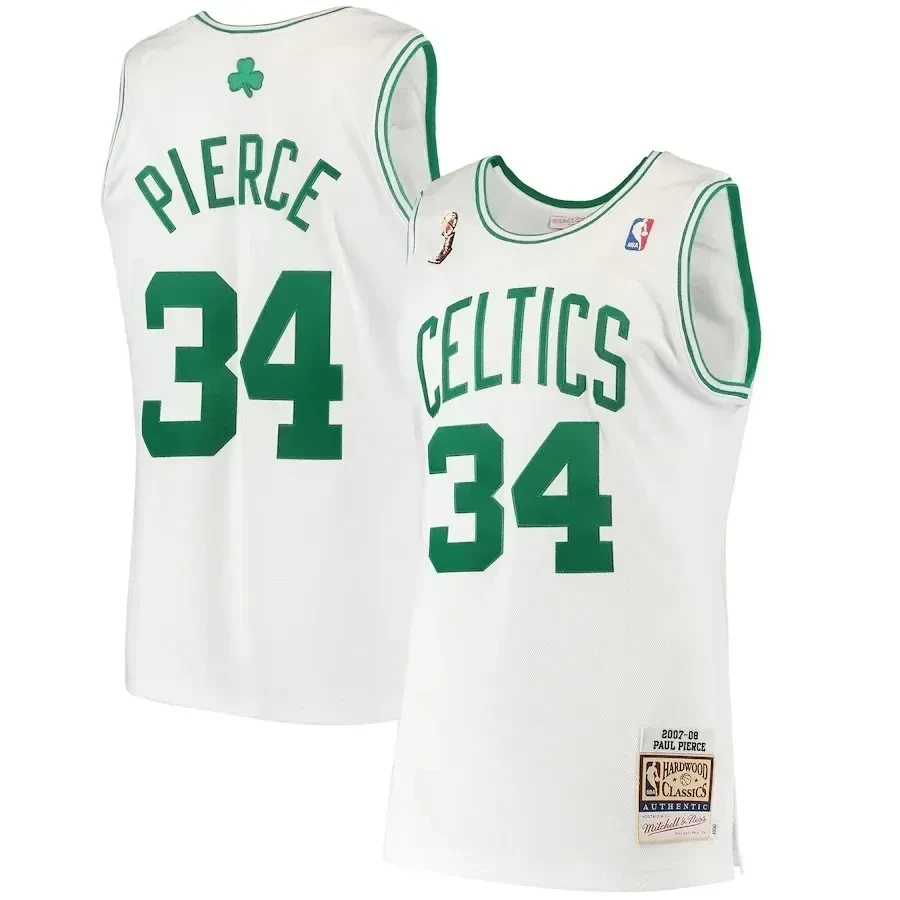 Paul Pierce Boston Celtics Mitchell & Ness 2007 Hardwood Classics Basketball Jersey - White - JS838 