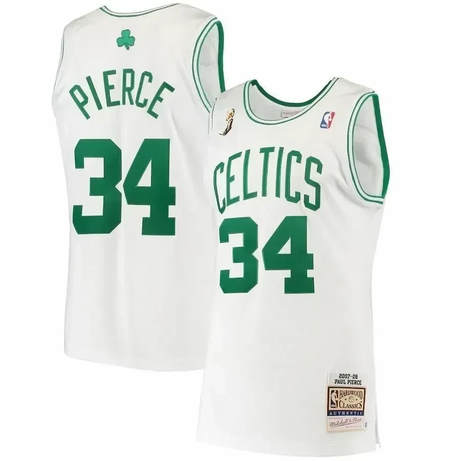 Paul Pierce Boston Celtics Mitchell & Ness 2007 Hardwood Classics Basketball Jersey - White - JS839